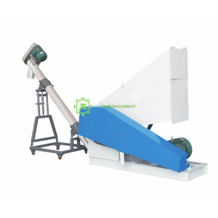 PLASITC PE PIPE CRUSHER WITH SCREW CONVEYOR                MODEL: XY03013